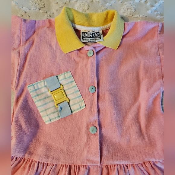 Vintage Cache-Cache "I Can Do It All By Myself" Dress 4T - Picture 5 of 8